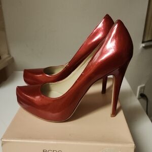 BCBG Red Pearl Patent Heels